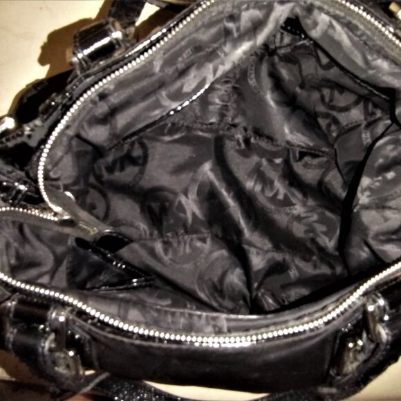 VINTAGE!! MICHAEL KORS BLACK GANSEVOORT HANDBAG / PURSE / TOTE 2009 COLLECTION - Picture 10 of 12